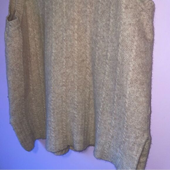 Jeanne Pierre L Wool Angora Blend Sweater Vest  Beige Sleeveless Cardigan - Picture 7 of 7